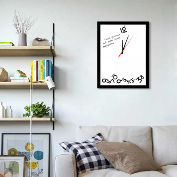 Часы настенные в чёрной раме 37